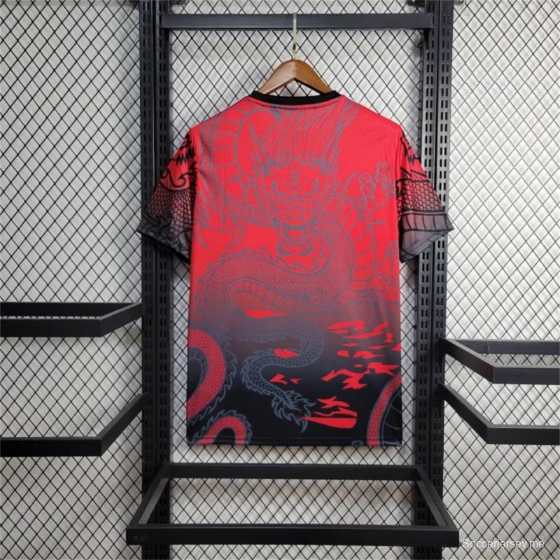 24/25 قميص ريال مدريد التنين الأحمر إصدار خاص من إصدار خاص من ريال مدريد
