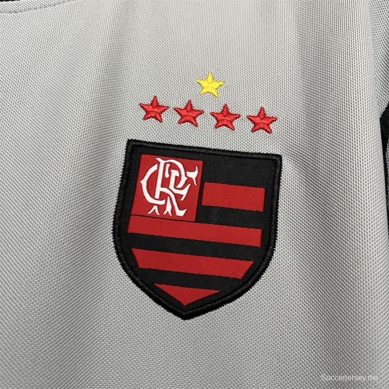 02/03 قميص ريترو فلامنجو حارس مرمى فلامنجو رمادي بأكمام طويلة رمادي