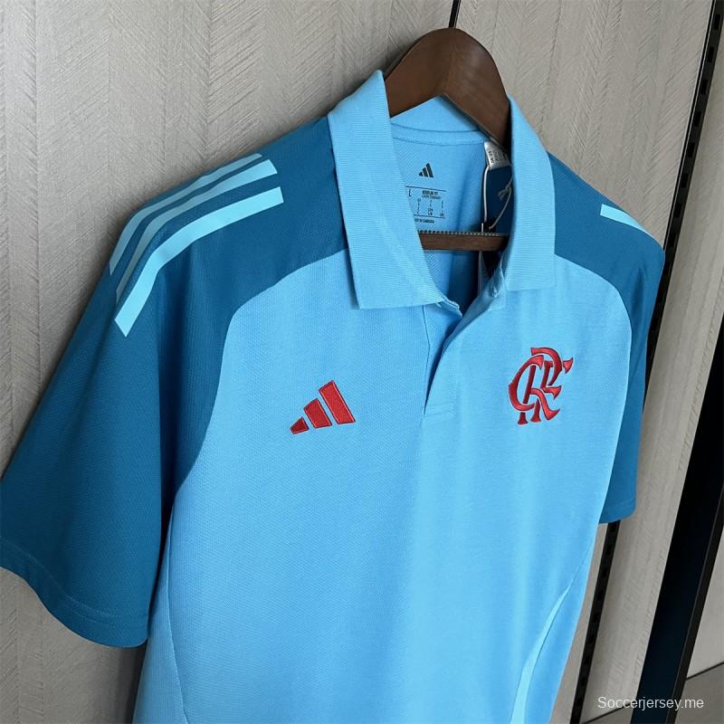 25/26 فلامنجو فلامنجو قميص بولو أزرق فاتح S-XXXXL