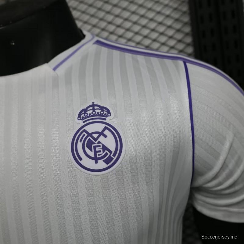 إصدار اللاعب 25/26 قميص أيقونة ريال مدريد الأبيض 25/26