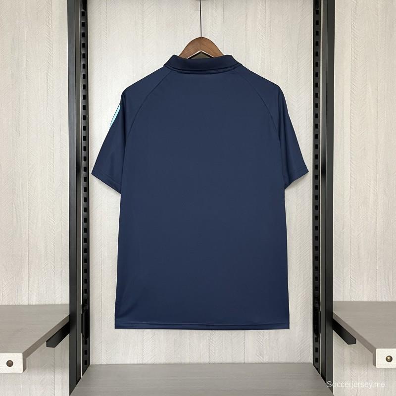 25/26 فلامنجو فلامنجو قميص بولو أزرق غامق S-XXXXL