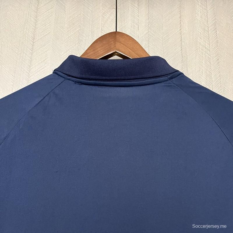 25/26 فلامنجو فلامنجو قميص بولو أزرق غامق S-XXXXL