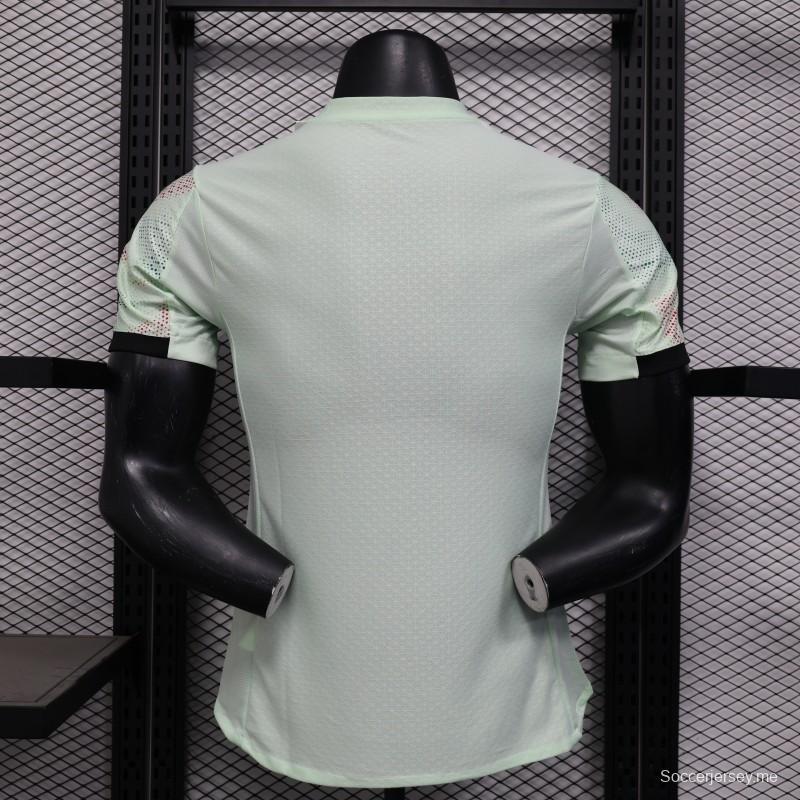 إصدار اللاعب 2025 قميص البرتغال الخارجي 2025 قميص البرتغال الأخضر النعناعي بنقشة رسومات