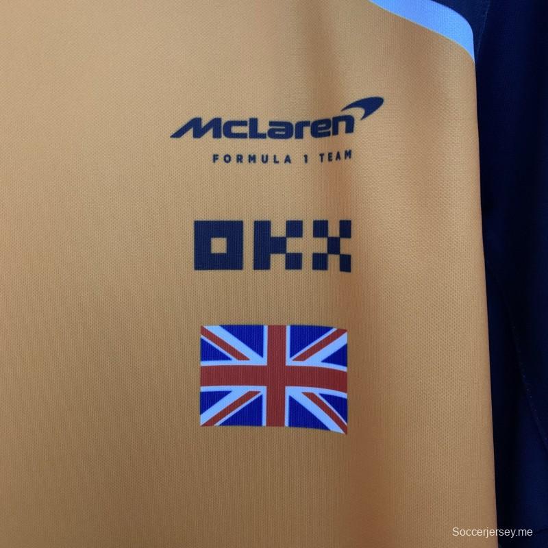 تي شيرت فورمولا 2025 فورمولا 1 برتقالي/أسود مكلارين نوريس