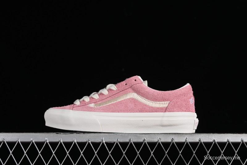 Vans Style 36 Low-Top Skate Shoes with Pink Embroidery - VN000CRPGRN