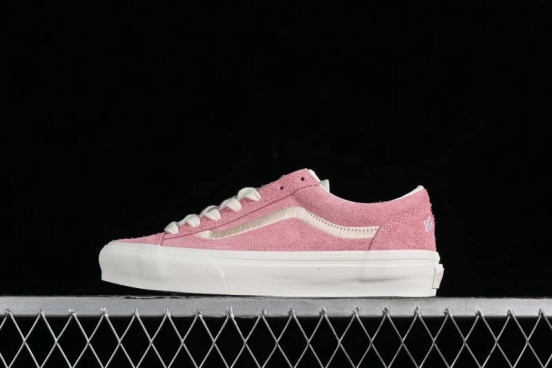 Vans Style 36 Low-Top Skate Shoes with Pink Embroidery - VN000CRPGRN