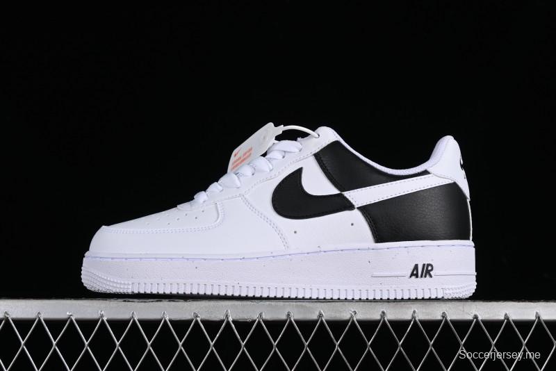 Nike Air Force 1 '07 Low Black White Broken Hook Casual Sneakers - HF9096-100