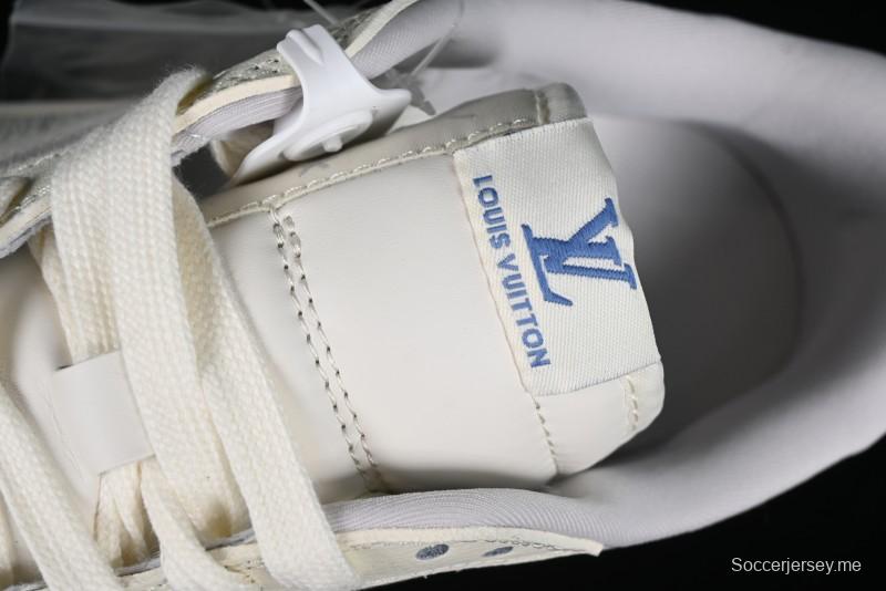 Nike Travis Scott x Fragment Design x Air Jordan 1 Low OG SP AJ1 LV Collaboration Light Blue Low-Top Casual Sneakers - LJ5188-007