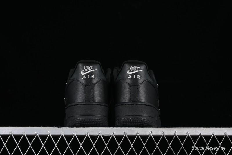 Nike Air Force 1 '07 Low Silver Swoosh Casual Sneakers - HQ1180-001