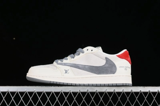 Nike Travis Scott x Fragment Design x Air Jordan 1 Low OG SP AJ1 LV Collaboration Casual Sneakers - XY2688-103