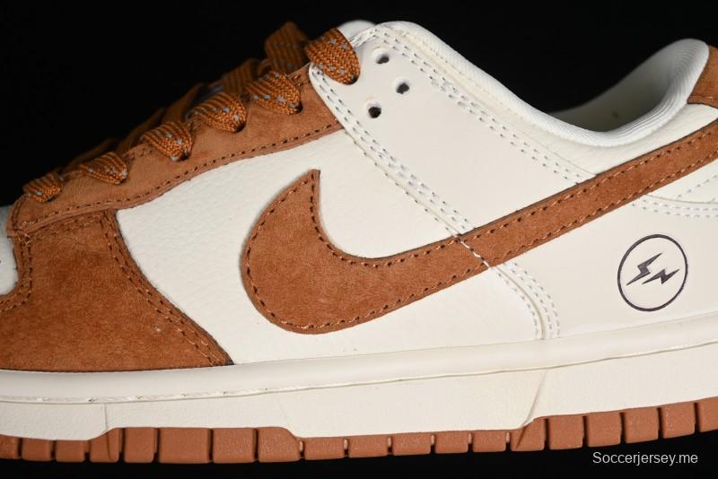 Nike SB Dunk Low Lightning Collaboration - Beige Brown Colorway with Small Brown Swoosh Anniversary High-End Custom Low-Top Casual Skate Shoes - XD1688-031