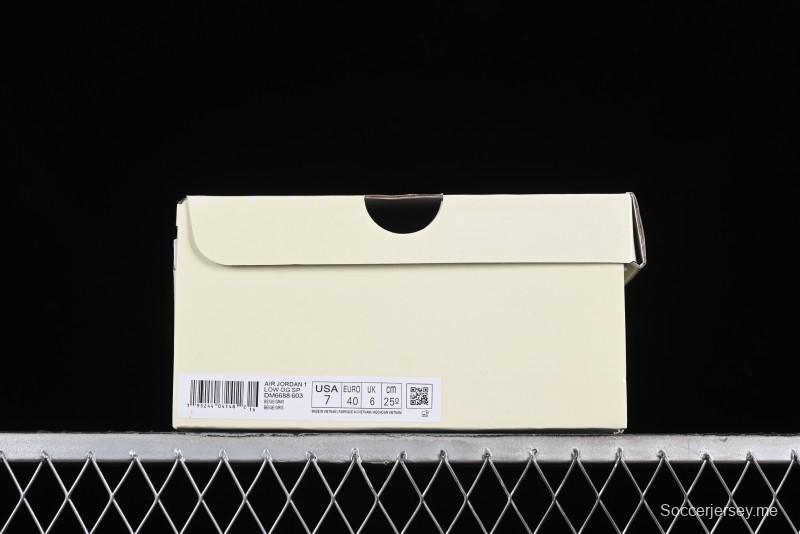 Nike Travis Scott x Fragment Design x Air Jordan 1 Low OG SP AJ1 Retro Sneakers - DM6688-603