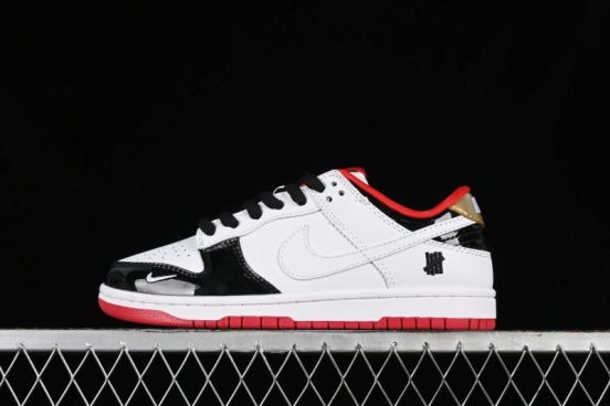 Nike SB Dunk Low UN Collaboration - White Black Patent Leather Anniversary Custom Low-Top Casual Skate Shoes - XB3802-349