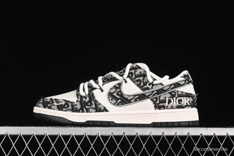 Nike SB Dunk Low Dior Collaboration Anniversary High-End Custom Low-Top Casual Sneakers - SJ2068-286