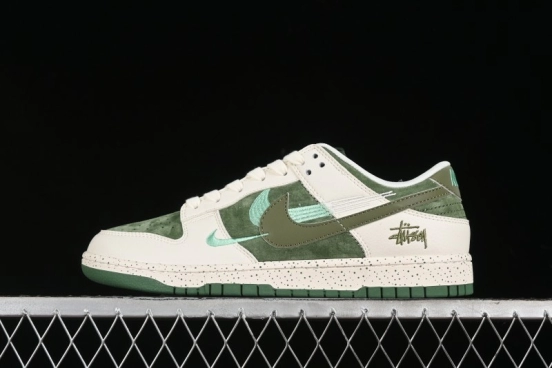 Nike SB Dunk Low Stussy Anniversary Custom Premium Low-Top Casual Sneakers - DQ1098-396