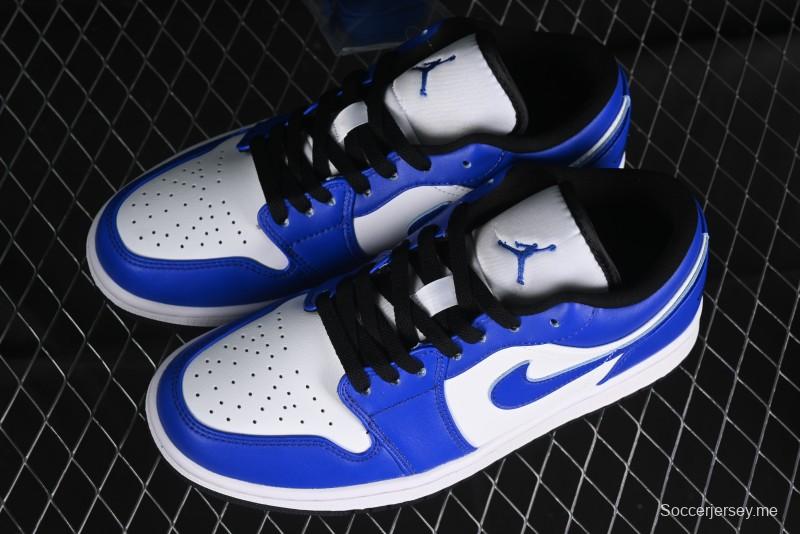 Nike Air Jordan 1 Low Retro Basketball Shoes White Blue - 553558-124
