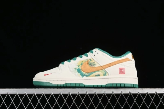 Nike SB Dunk Low Chinese New Year Limited - Azure Dragon Anniversary High-End Custom Low-Top Casual Sneakers - XP3802-331