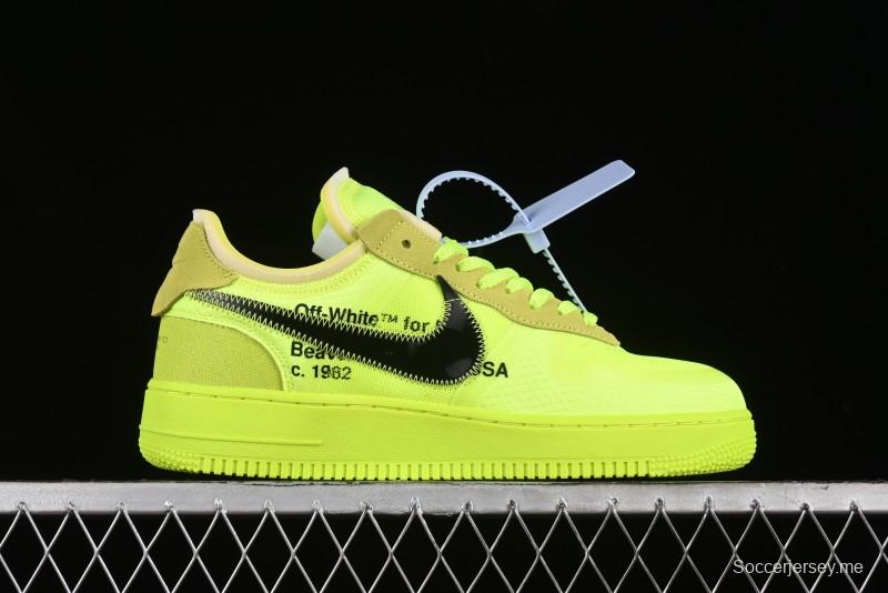 Nike Off White x Air Force 1 Low OW Transparent Yellow Sneakers - AO4606-700