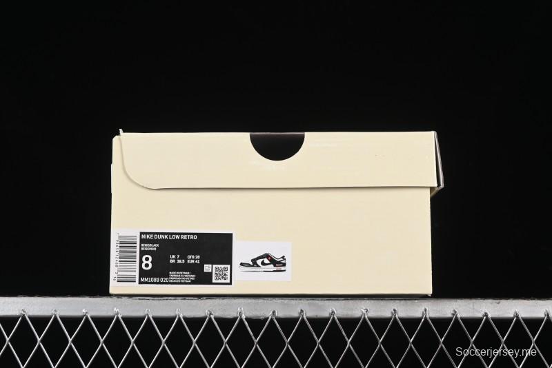 Nike SB Dunk Low SUP Collaboration - Black White Black Swoosh Anniversary Custom Low-Top Casual Skate Shoes - MM1089-020