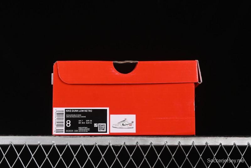 Nike SB Dunk Low Supreme Collaboration - Beige Canvas Swoosh Anniversary High-End Custom Low-Top Casual Sneakers - XX2025-108