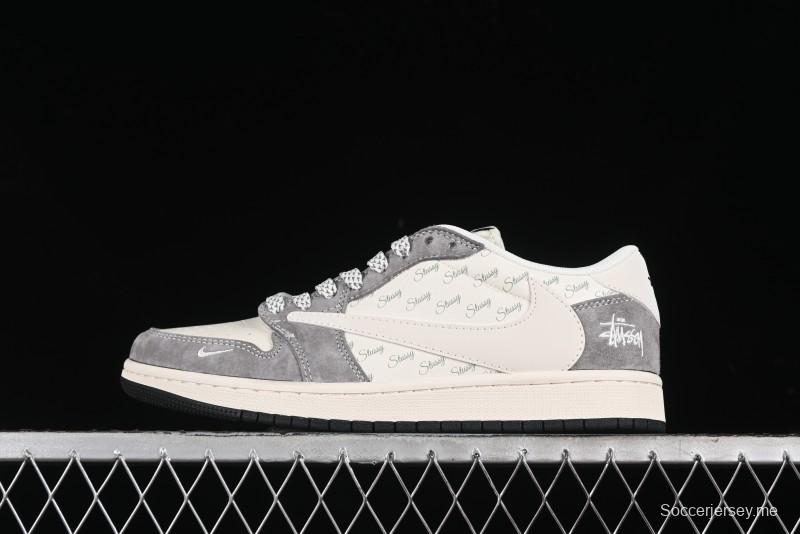 Nike Travis Scott x Fragment Design x Air Jordan 1 Low OG SP AJ1 Retro Sneakers - XY2688-124