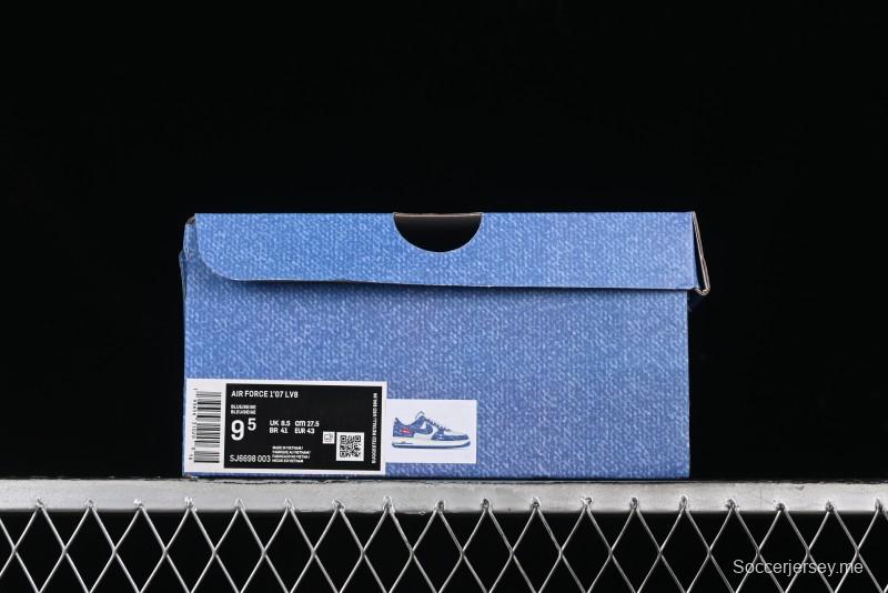 Nike Air Force 1 '07 Low Levi's Denim Collaboration - Light Blue Denim Low-Top Casual Sneakers - SJ6698-003