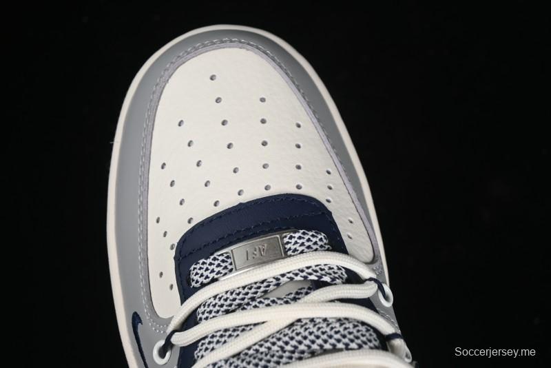 Nike Air Force 1 '07 Low The North Face Collaboration - Grey Blue Drawstring Low-Top Casual Sneakers - SJ1198-700