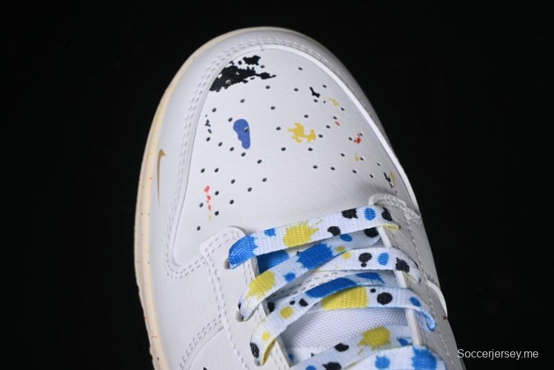 Nike SB Dunk Low Gucci Collaboration - Ink Splatter White Swoosh Anniversary Custom Low-Top Casual Sneakers - FC2025-305