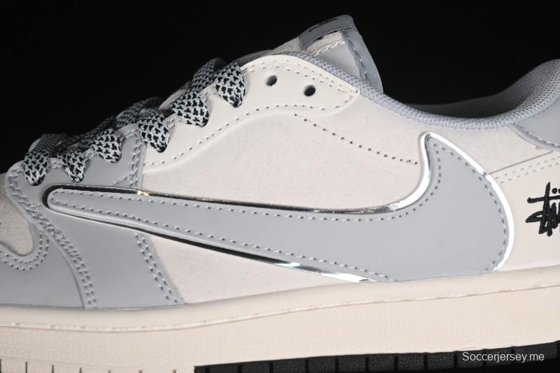 Nike Travis Scott x Fragment Design x Air Jordan 1 Low OG SP AJ1 Retro Sneakers - SJ2068-122