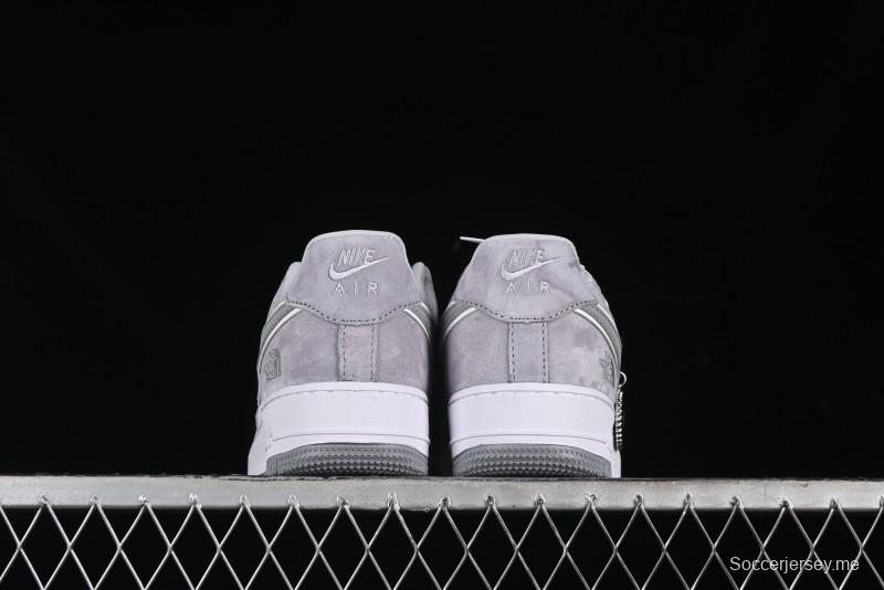 Nike Air Force 1 '07 Low The North Face Collaboration - Silver Grey Pigskin Sneakers - KK3333-004
