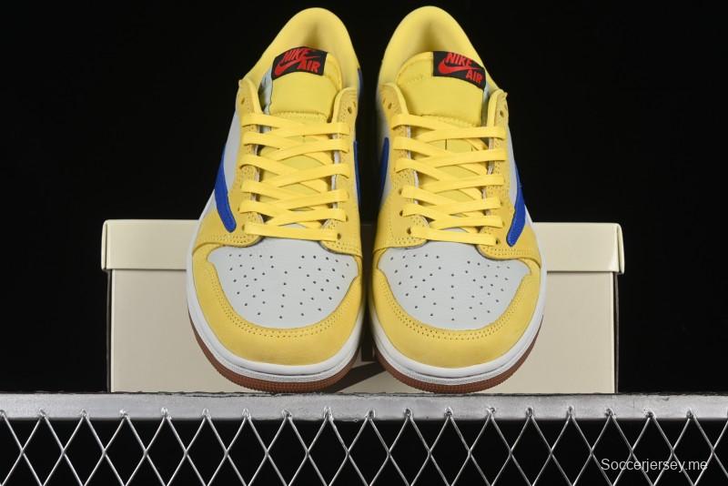 Nike Travis Scott x Air Jordan 1 Low OG AJ1 Collaboration Shoes with Reverse Swoosh - DZ4137-700