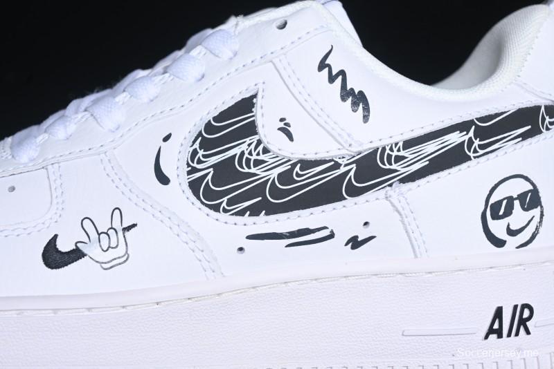Nike Air Force 1 '07 Low "Smiley Face" Casual Sneakers - FB8971-020