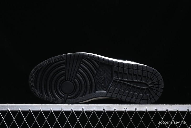 Nike Air Jordan 1 Low AJ1 The North Face Collaboration - Custom Premium Pigskin Dark Green Retro Basketball Shoes - DM9188-004