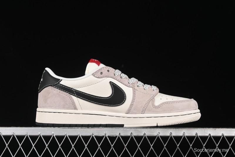 Nike Travis Scott x Fragment Design x Air Jordan 1 Low OG SP AJ1 Retro Sneakers - SJ2068-131