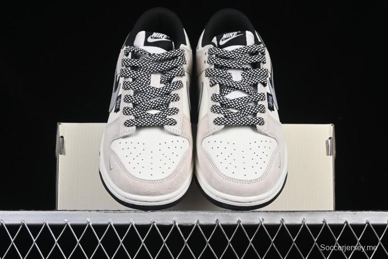 Nike SB Dunk Low Stussy Collaboration Grey Pig Suede Anniversary Custom Low-Top Casual Skate Shoes - DJ2024-061