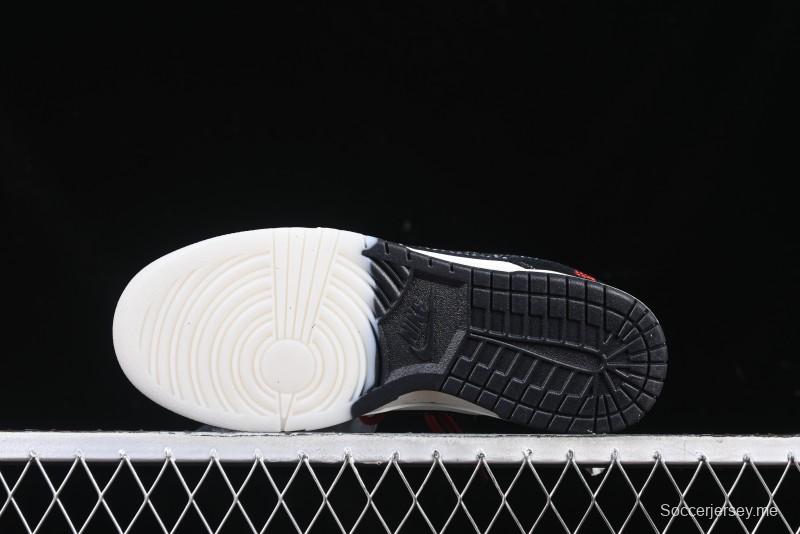 Nike SB Dunk Low UN Collaboration Year of the Snake Limited Edition Dual-Tone Black Snake Anniversary Custom Low-Top Casual Skate Shoes - AG3702-853