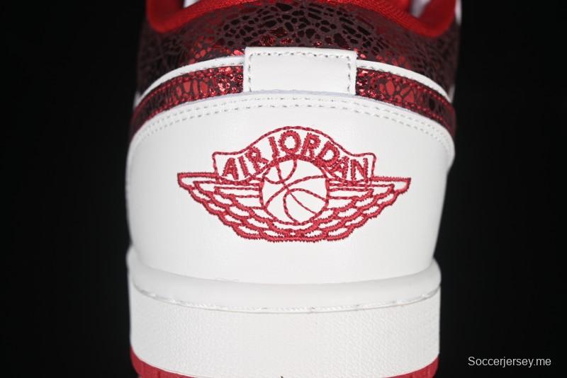 Nike Air Jordan 1 Low AJ1 White Red Casual Sneakers - HJ9338-106