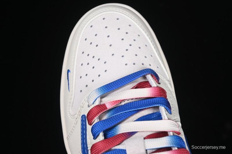 Nike Travis Scott x Fragment Design x Air Jordan 1 Low OG SP AJ1 Snake Year Limited Blue Swoosh Gum Sole Low-top Casual Sneakers - XS3086-011