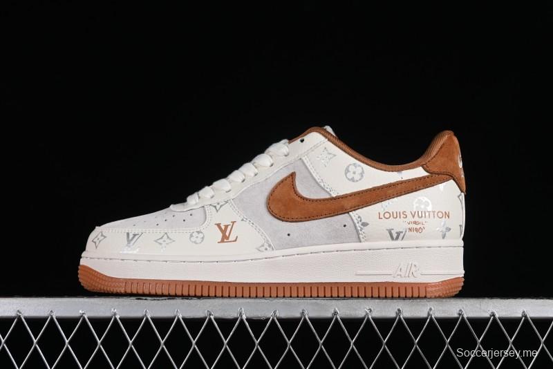 Nike Air Force 1 '07 Low LV Collaboration - Beige Brown Pigskin Casual Shoes CV1724-112