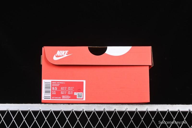 Nike Air Max 1 Retro Running Shoes with Half-Sole Air Cushion - HF7346-200