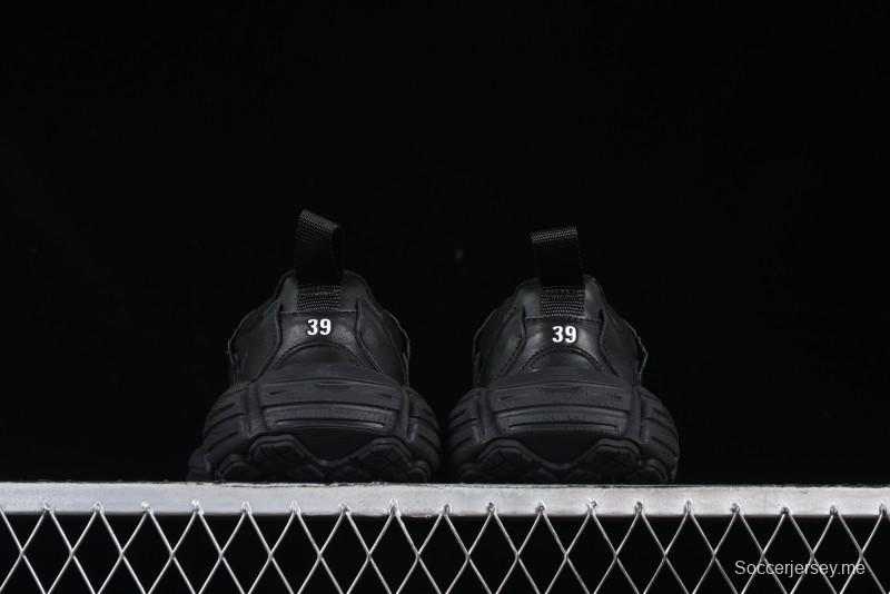 Balenciaga Monday Leather Round Toe Lace-Up Low-Top Casual Shoes - WDTSC1000