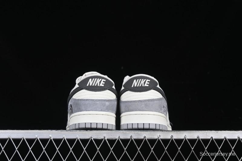 Nike SB Dunk Low The North Face Collaboration Beige Grey Double Swoosh Anniversary Custom Low-Top Casual Skate Shoes - DJ2024-067