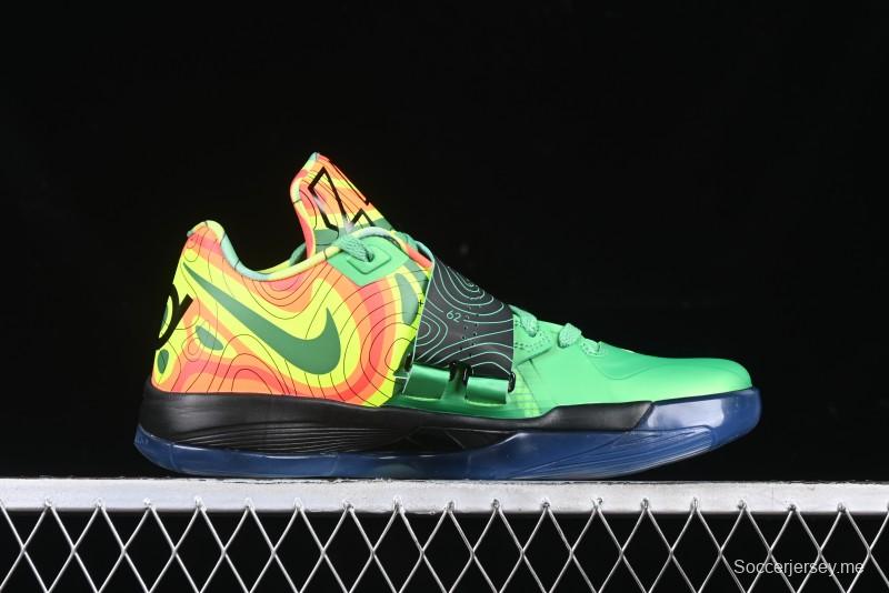 Nike KD 4 Weatherman All Star Basketball Shoes with Zoom Air Cushion and Adaptive Fit System - FN6247-300