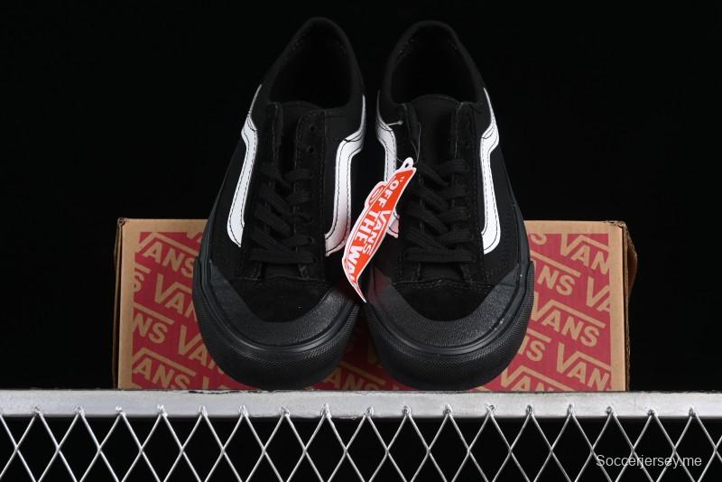 Vans Style 36 SF All Black Skate Shoes with Killer Whale Half-Toe Cap Design - VN0A3MVLB8C