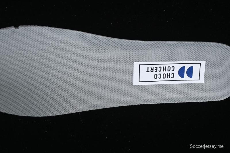 Choco Concert Leather Round Square Asymmetric Fashion Sneakers White Gray - AJE5