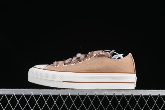 Converse All Star Platform Sneakers in Coffee Bean Milk Tea Color with OrthoLite Insole and Thick Sole for Height Boost - A11619C
