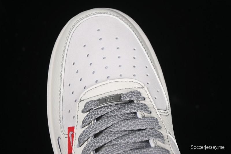 Nike Air Force 1 '07 Low The North Face Collaboration Beige Grey Red Label Casual Sneakers - BB7518-009