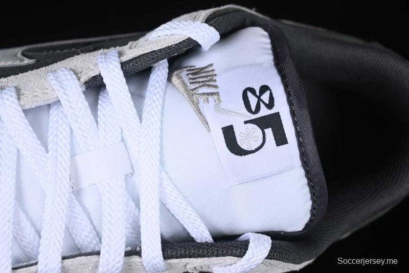 Nike Dunk Low 85 Double Swoosh Series White Grey Panda SB Low Top Casual Skate Shoes - HV1800-101