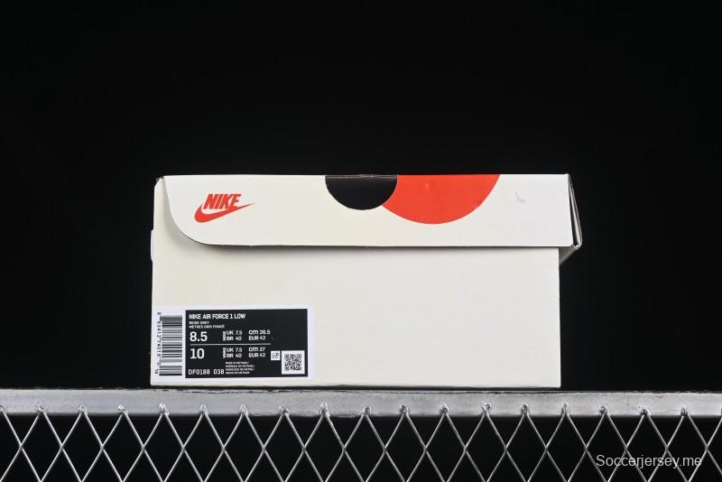 Nike Air Force 1 '07 Low MLB Collaboration Dark Checkered Beige Low-Top Casual Sneakers - DF0188-038