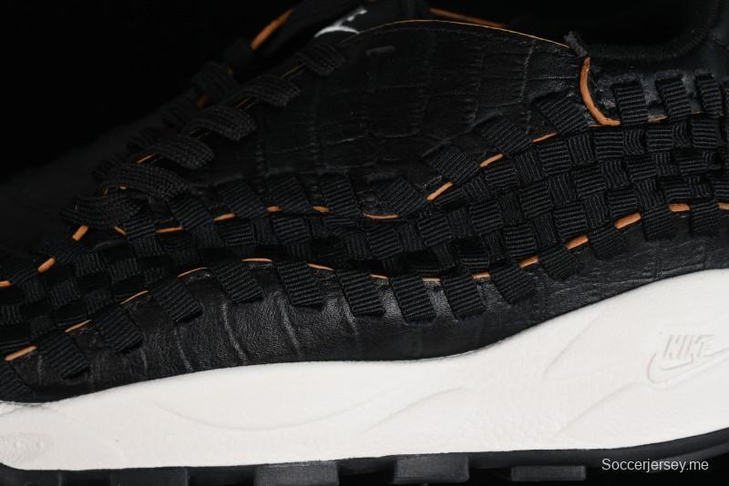 Nike Air Footscape Woven Asymmetrical Woven Slip-Resistant Low-Top Lifestyle Sneakers - FQ8129-010